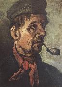 Vincent Van Gogh Head of a Peasant with a Pipe (nn040 oil painting